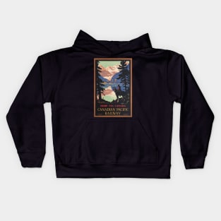 Home Via Canada - Vintage Travel Kids Hoodie